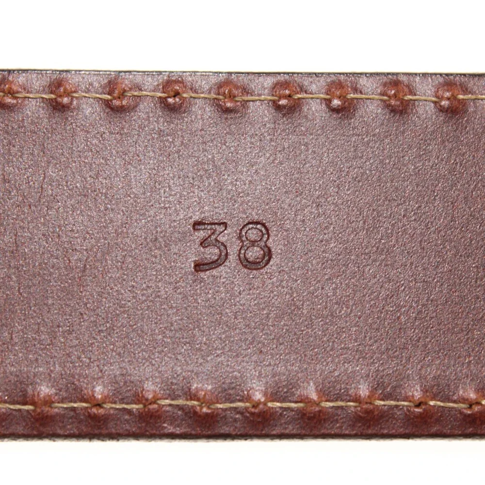 Torino Leather Company NWT Classic Belt Size 38 US in Solid Brown Leather